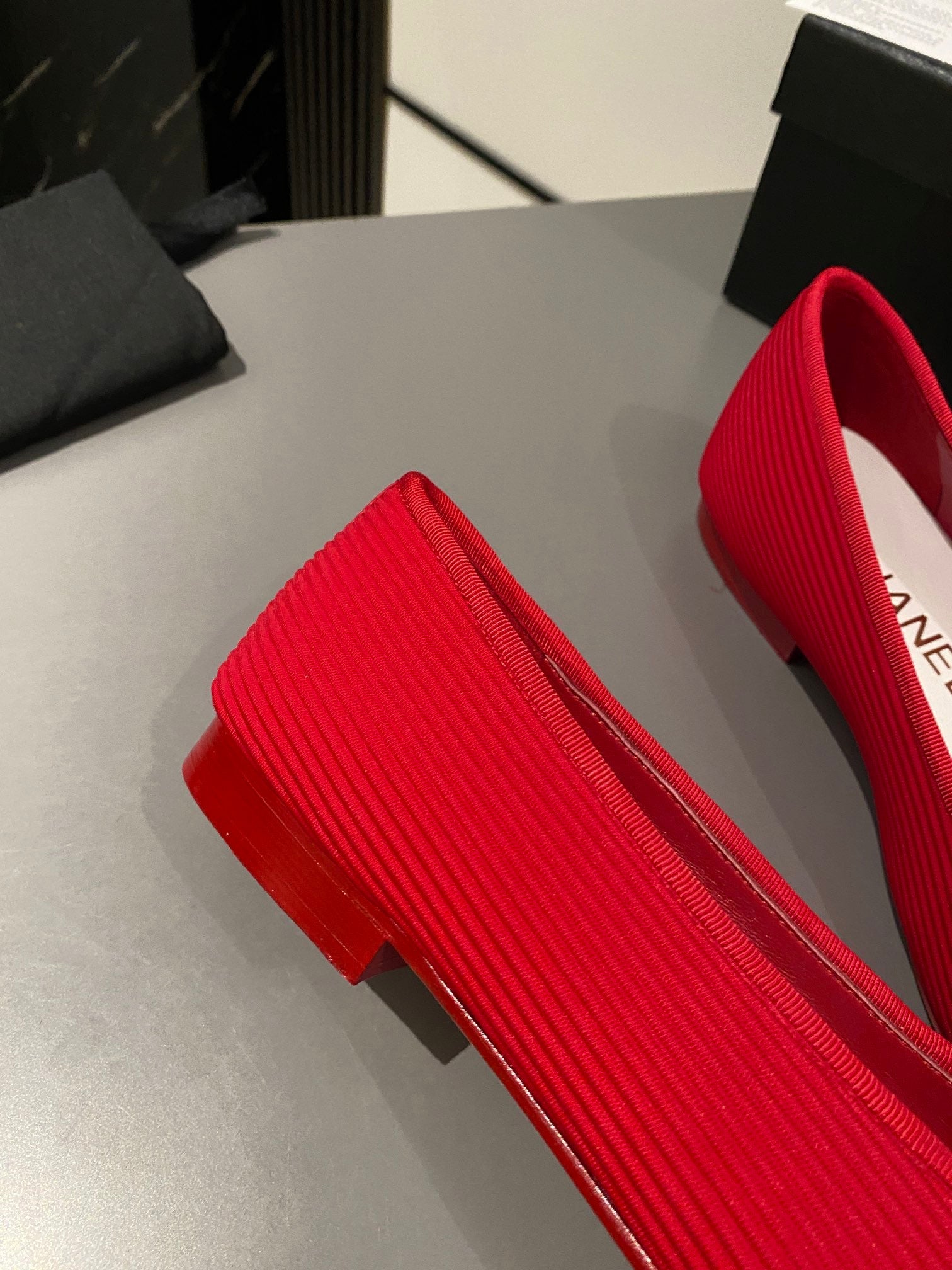 Textured Chanel Classic Ballet Shoes VIP1:1