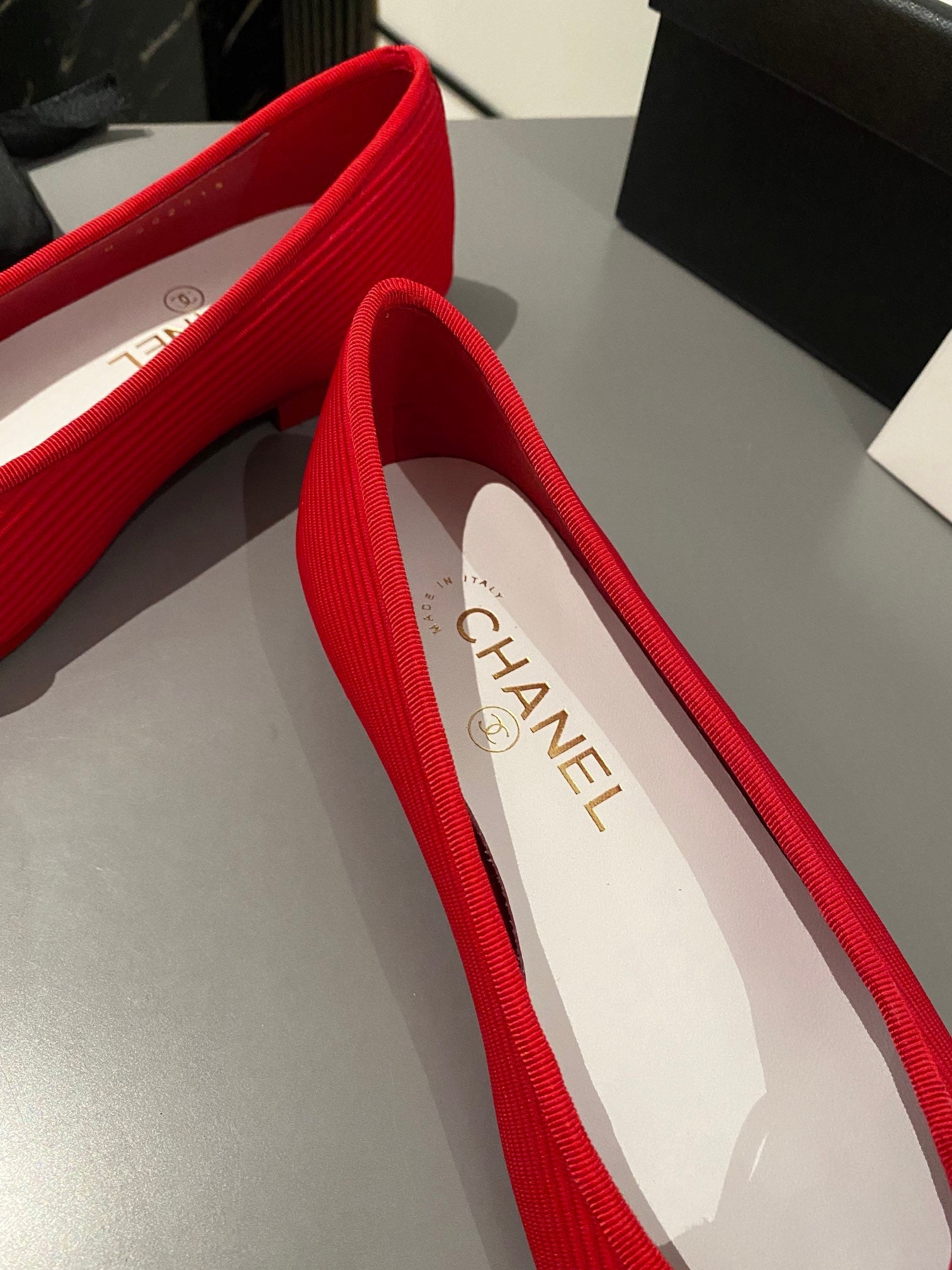 Textured Chanel Classic Ballet Shoes VIP1:1