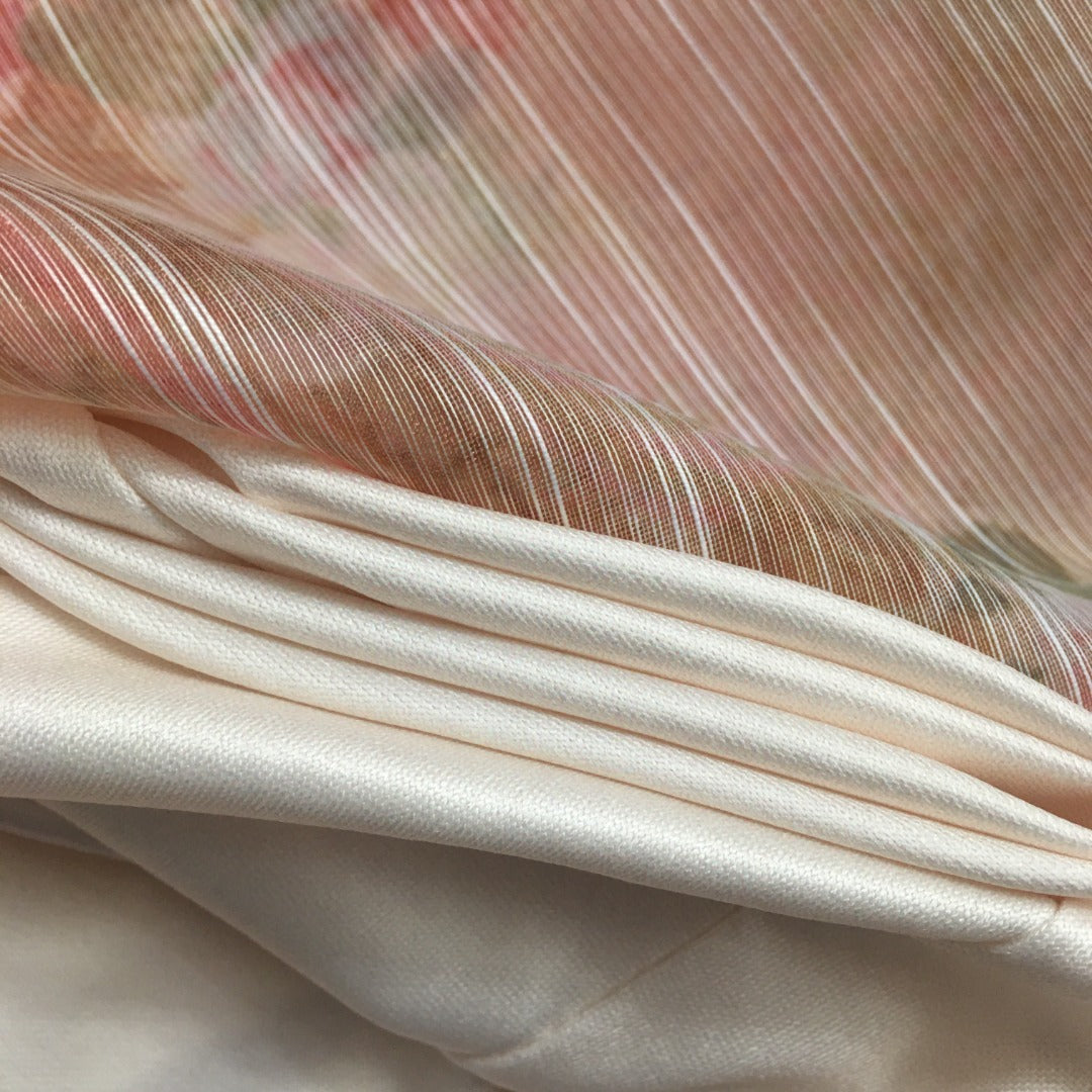 Zimmerma** New Pink Linen Flower Print Waist Short Sleeve Dress Long Skirt