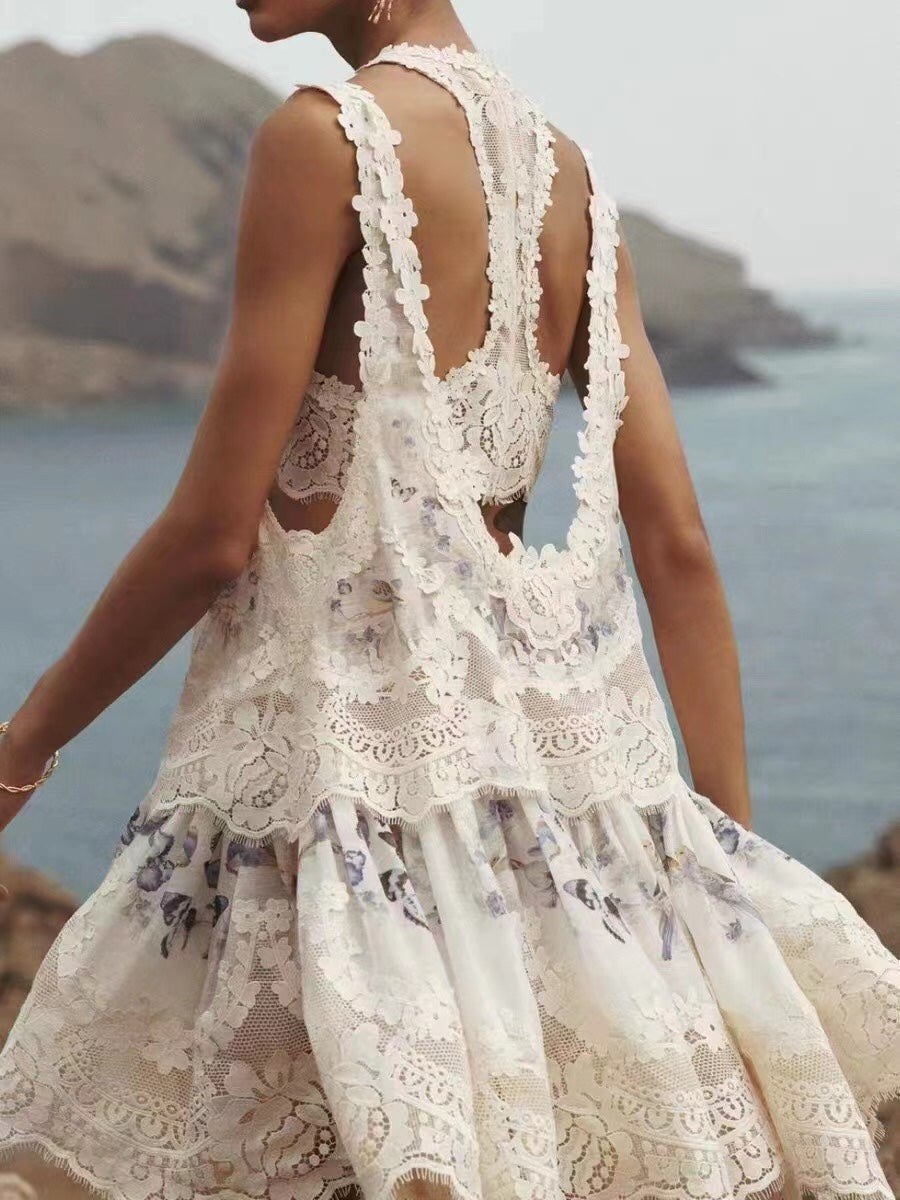 Zimmerma** new suit, yellow flower print long-sleeved shirt + shorts