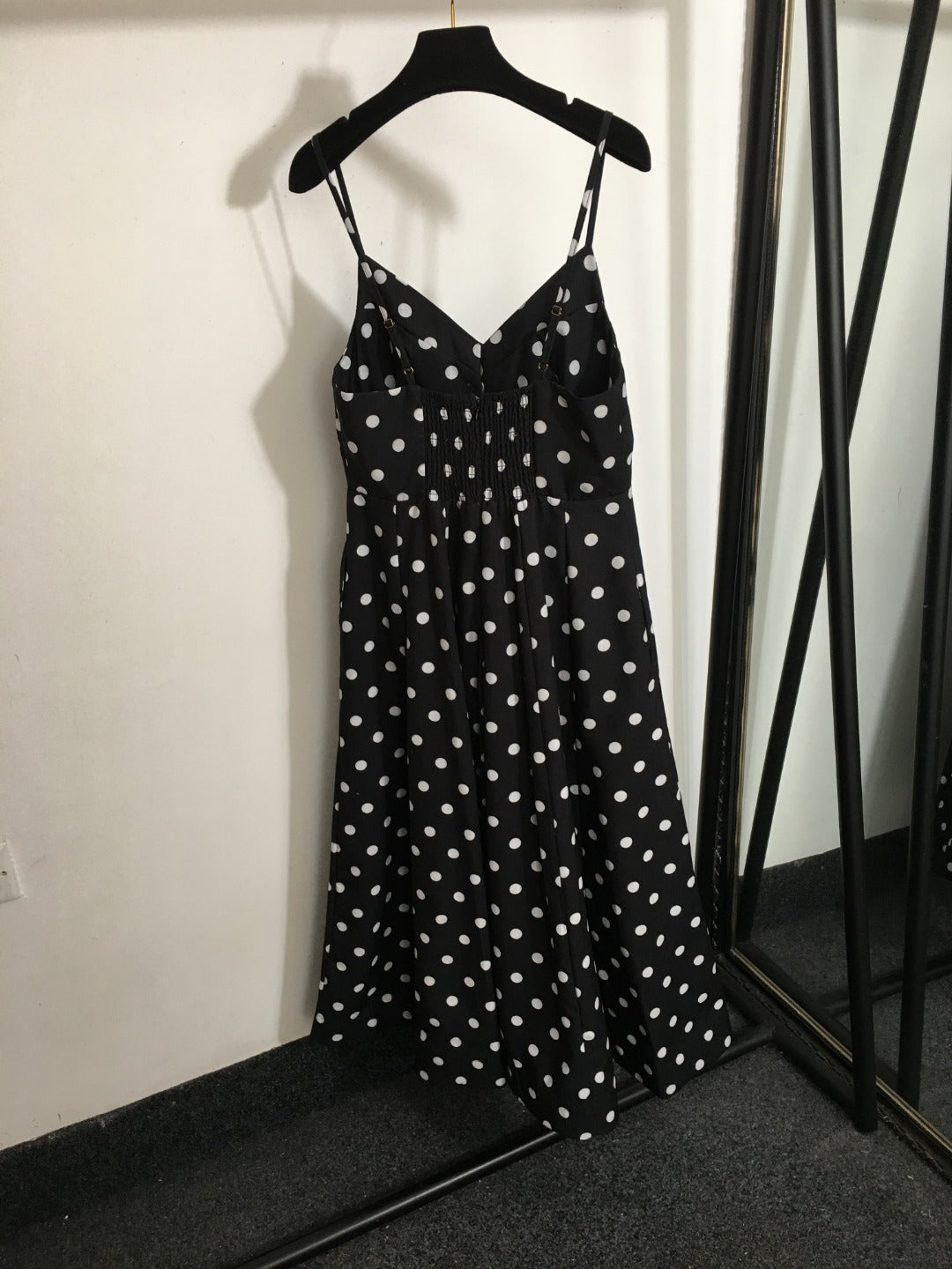 ZIM**** new suit, polka dot print suspender dress