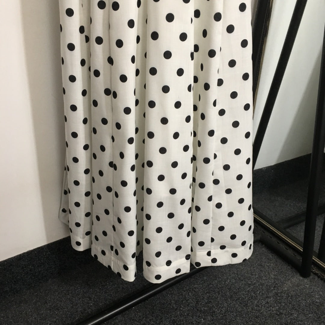 ZIM**** new suit, polka dot print suspender dress