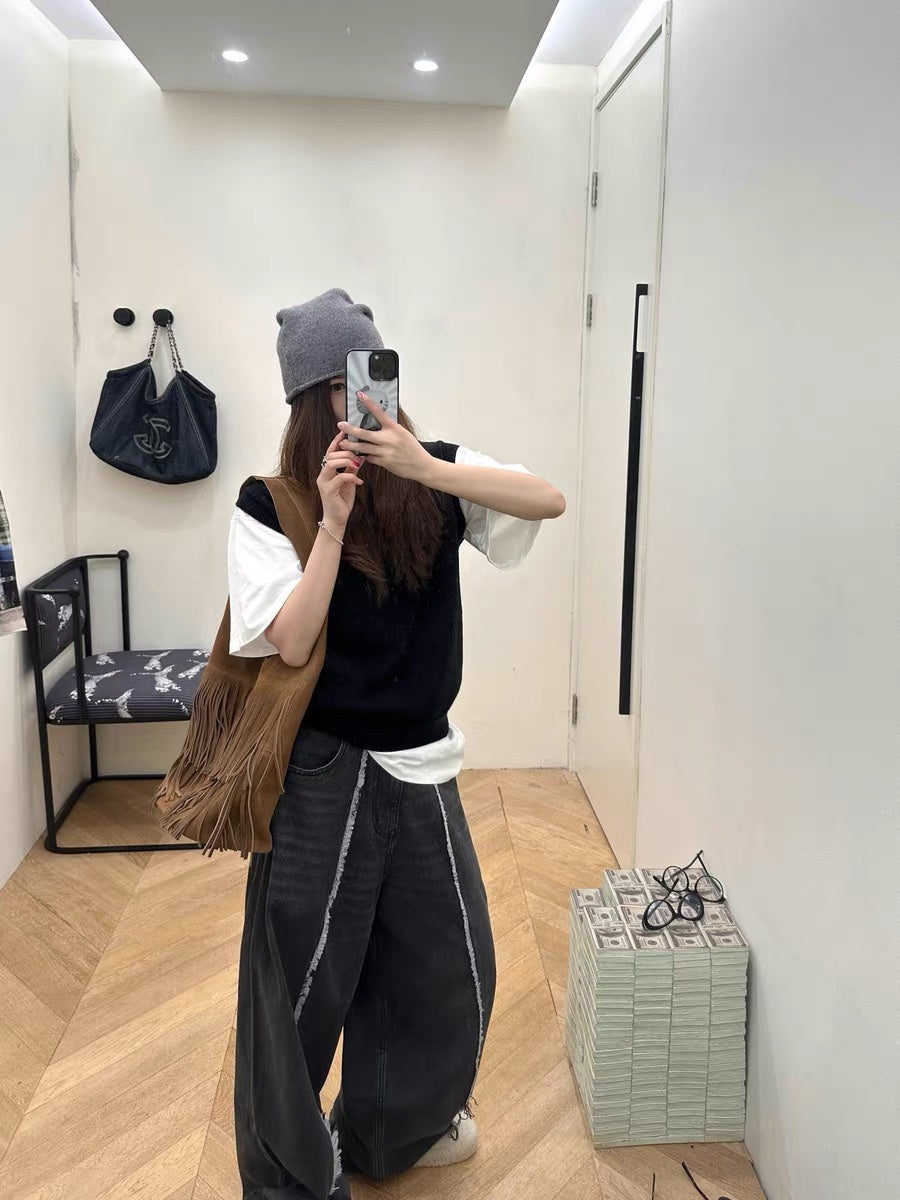 MM6 loose denim trousers